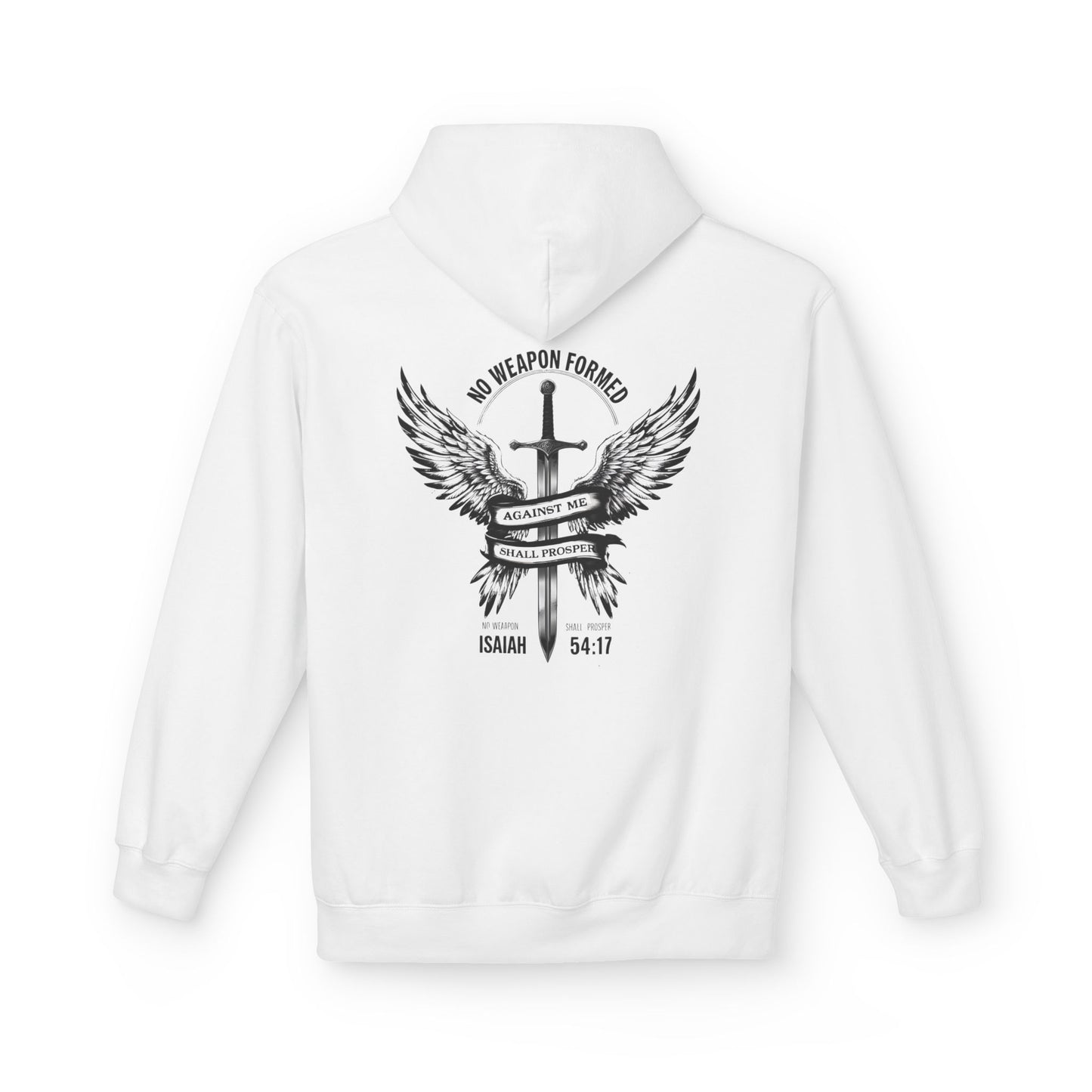 Isaiah 54:17 Midweight Softstyle Fleece Hoodie