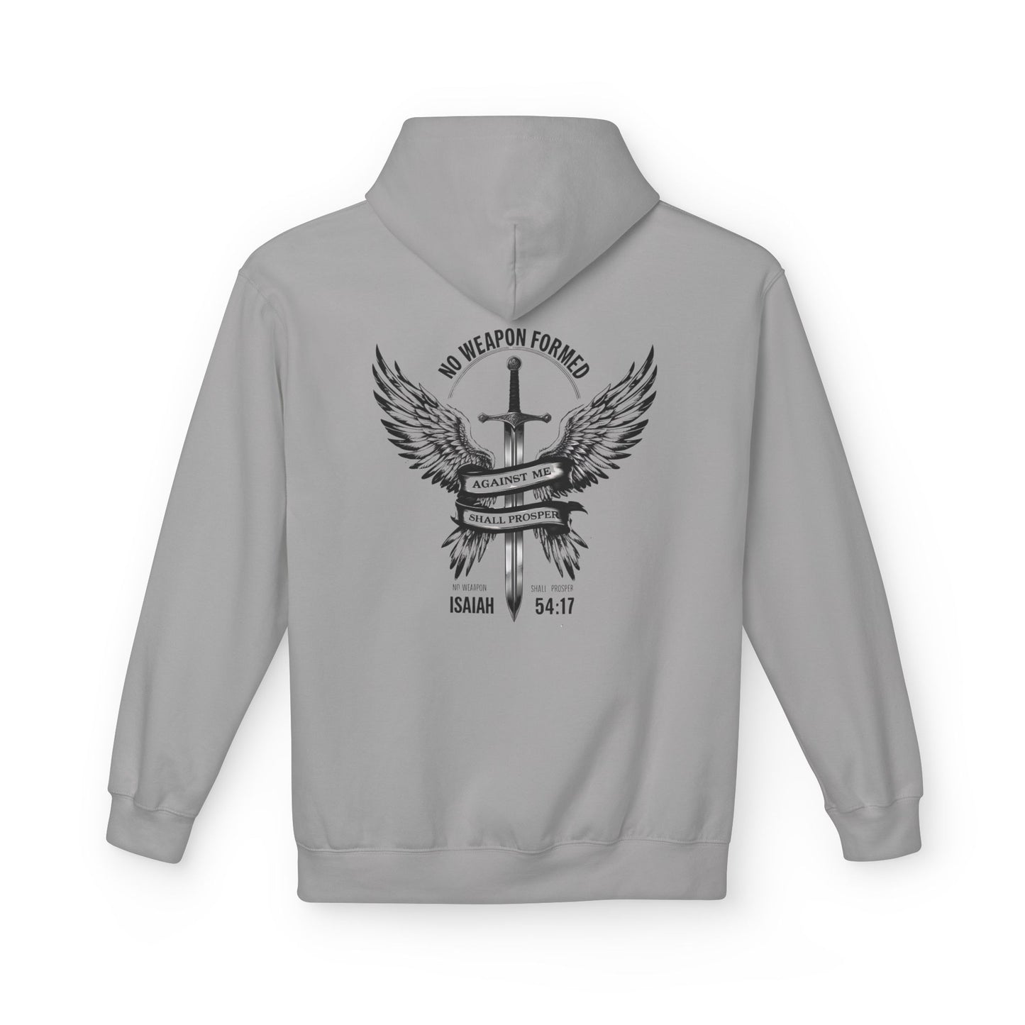 Isaiah 54:17 Midweight Softstyle Fleece Hoodie