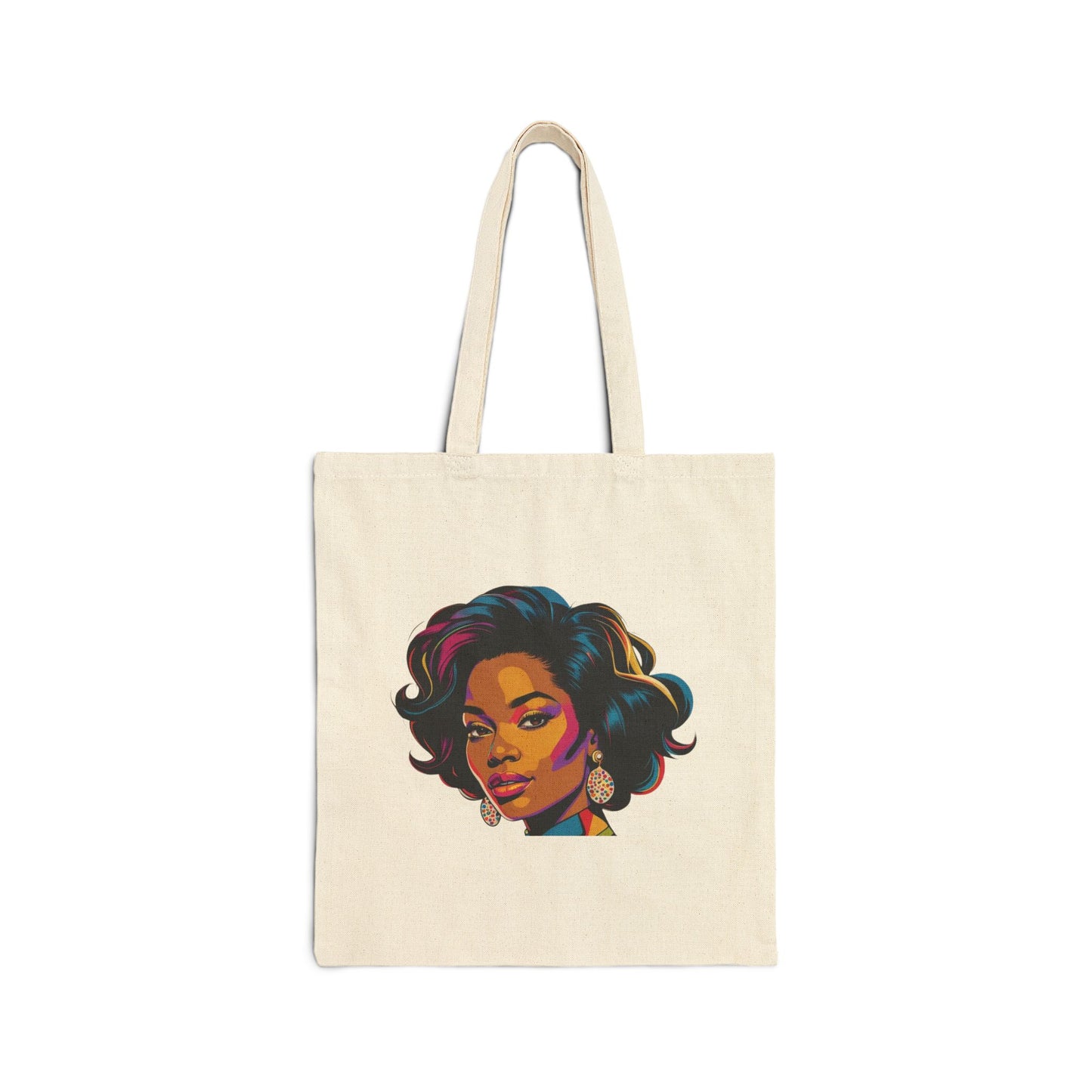 Canvas Tote Bag - Chic Pop-Art Design