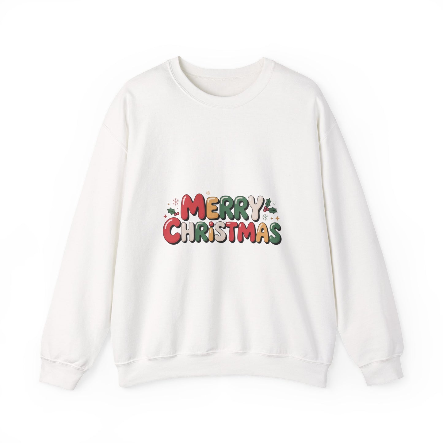 Christmas Crewneck Sweatshirt — Festive "Merry Christmas" Holiday Pullover