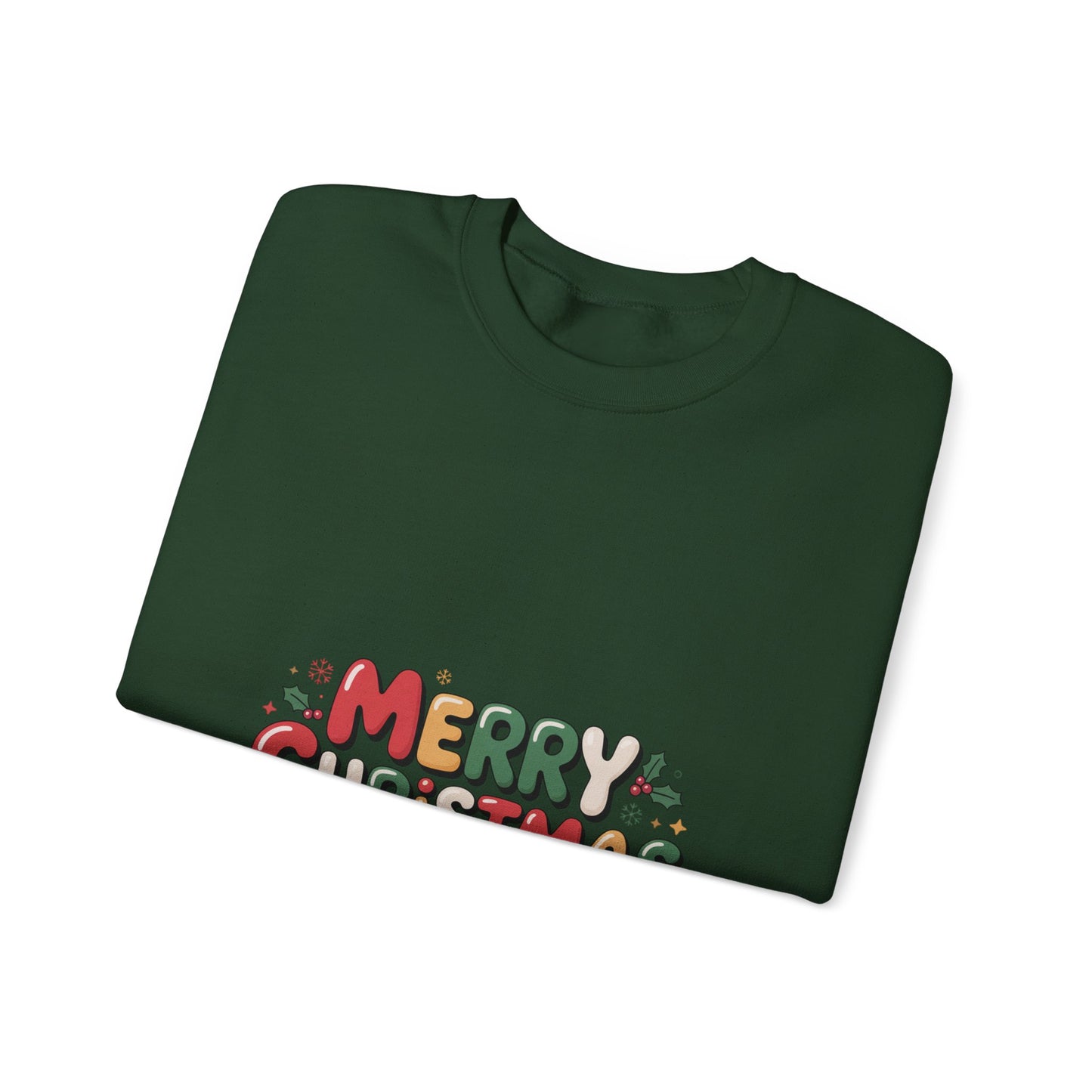 Christmas Crewneck Sweatshirt — Festive "Merry Christmas" Holiday Pullover