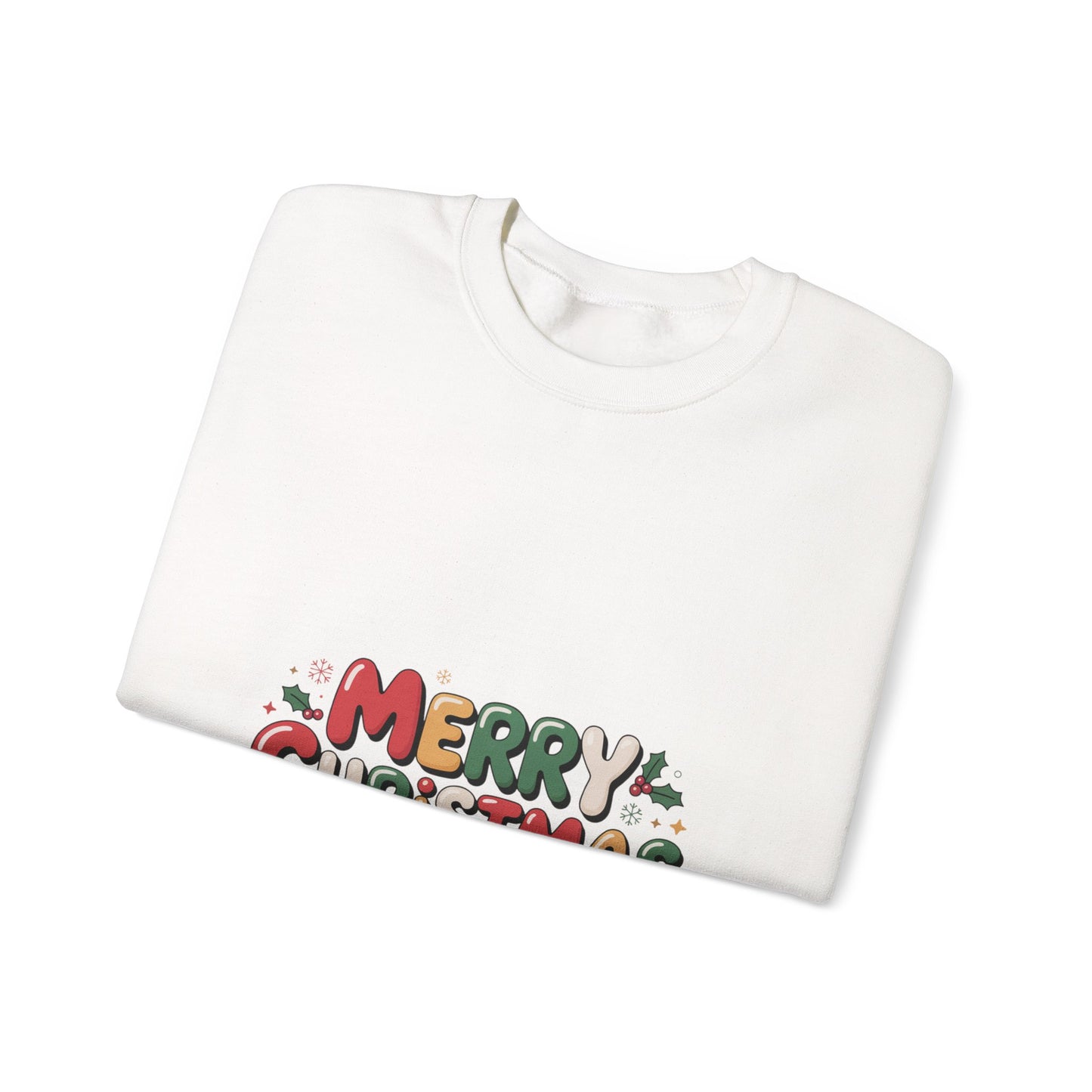 Christmas Crewneck Sweatshirt — Festive "Merry Christmas" Holiday Pullover
