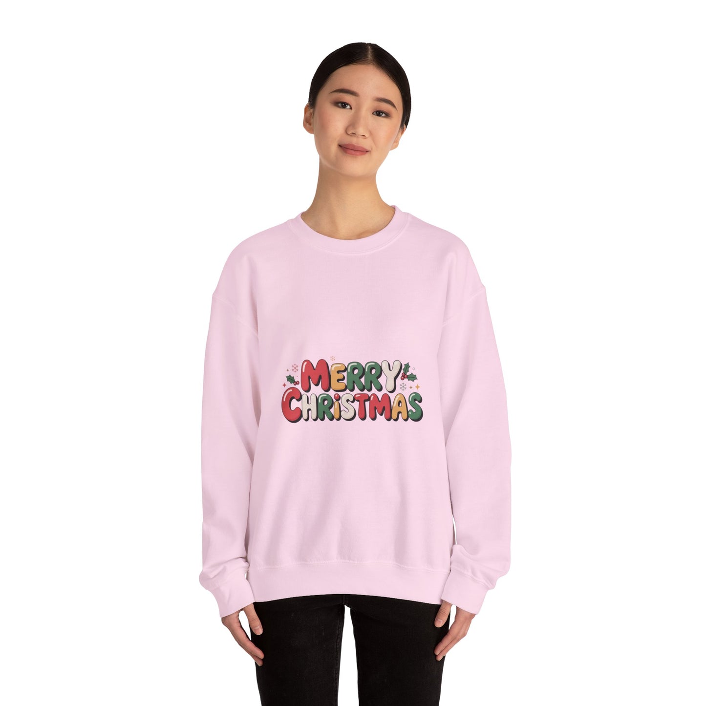 Christmas Crewneck Sweatshirt — Festive "Merry Christmas" Holiday Pullover