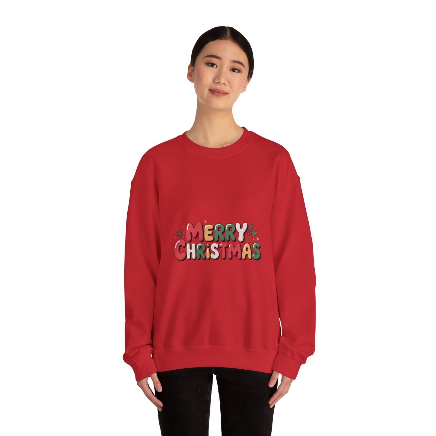 Christmas Crewneck Sweatshirt — Festive "Merry Christmas" Holiday Pullover