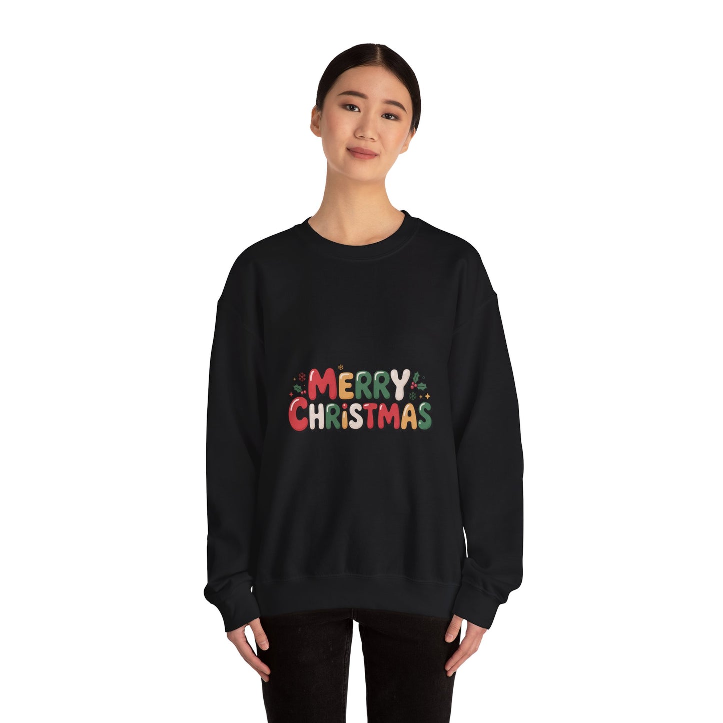 Christmas Crewneck Sweatshirt — Festive "Merry Christmas" Holiday Pullover