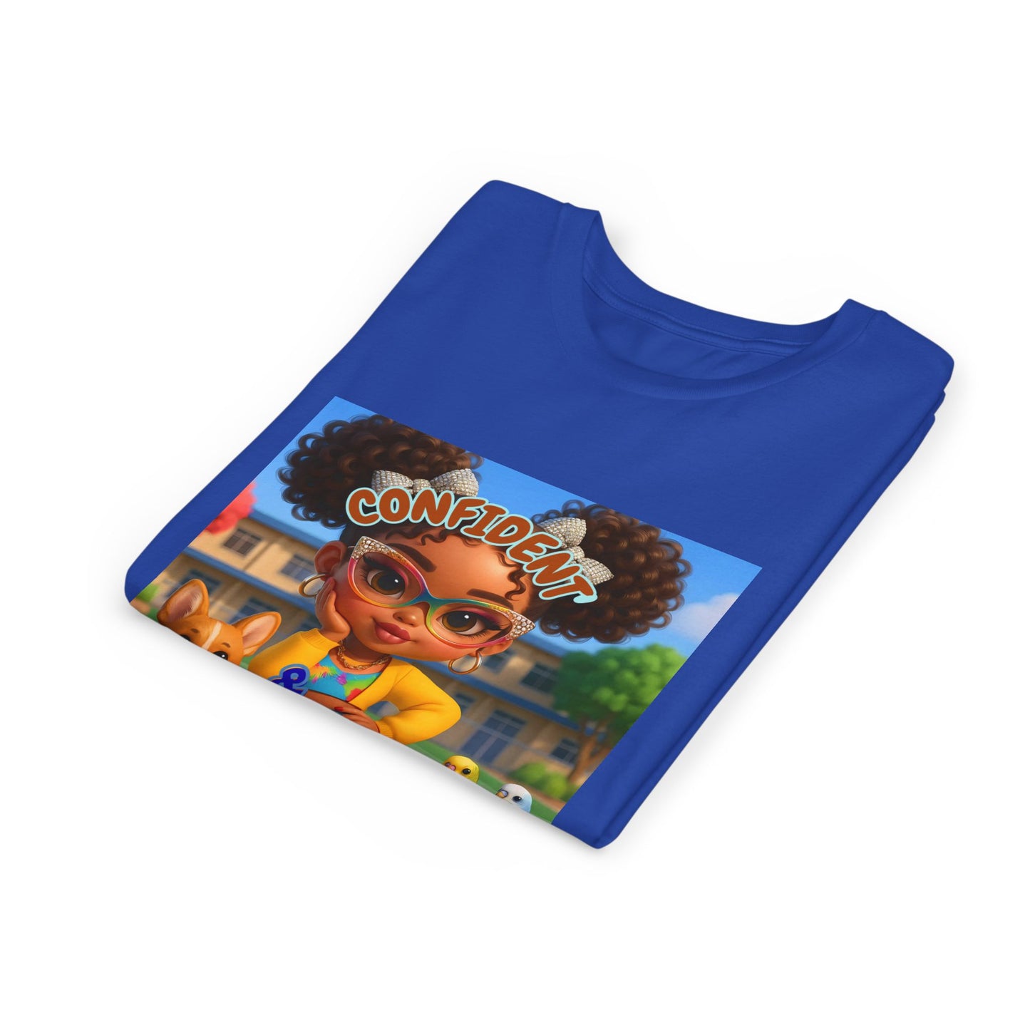 Confident & Cute Youth Tee - Fun Graphic Tee for Kids, Stylish Short Sleeve Shirt, Birthday Gift, Everyday Wear, Summer Outfit