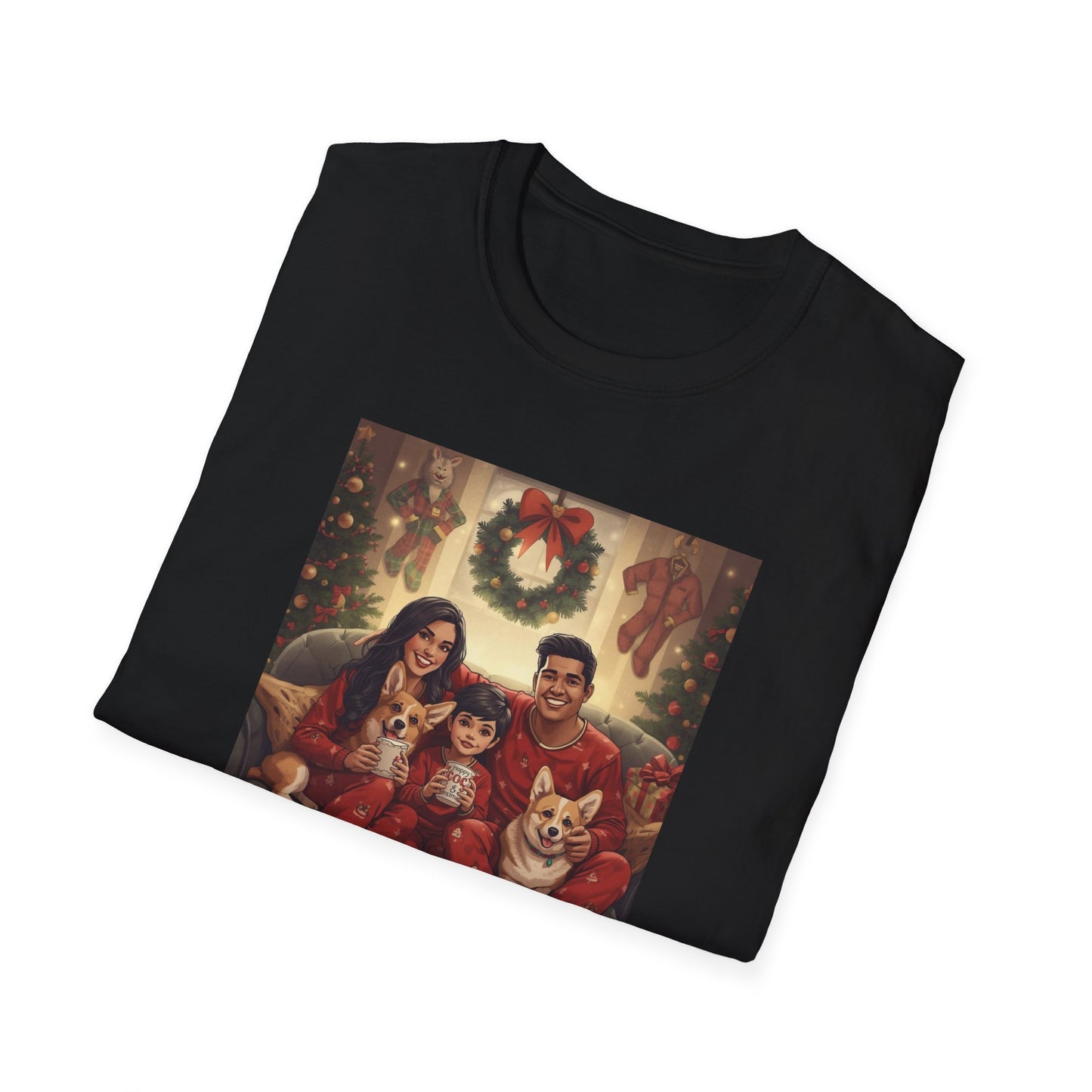 Family Holiday Photo T-Shirt, Unisex Christmas Tee, Cozy Family Gathering Shirt, Gift for Pet Lovers, Matching Family Shirt, Festive [...]