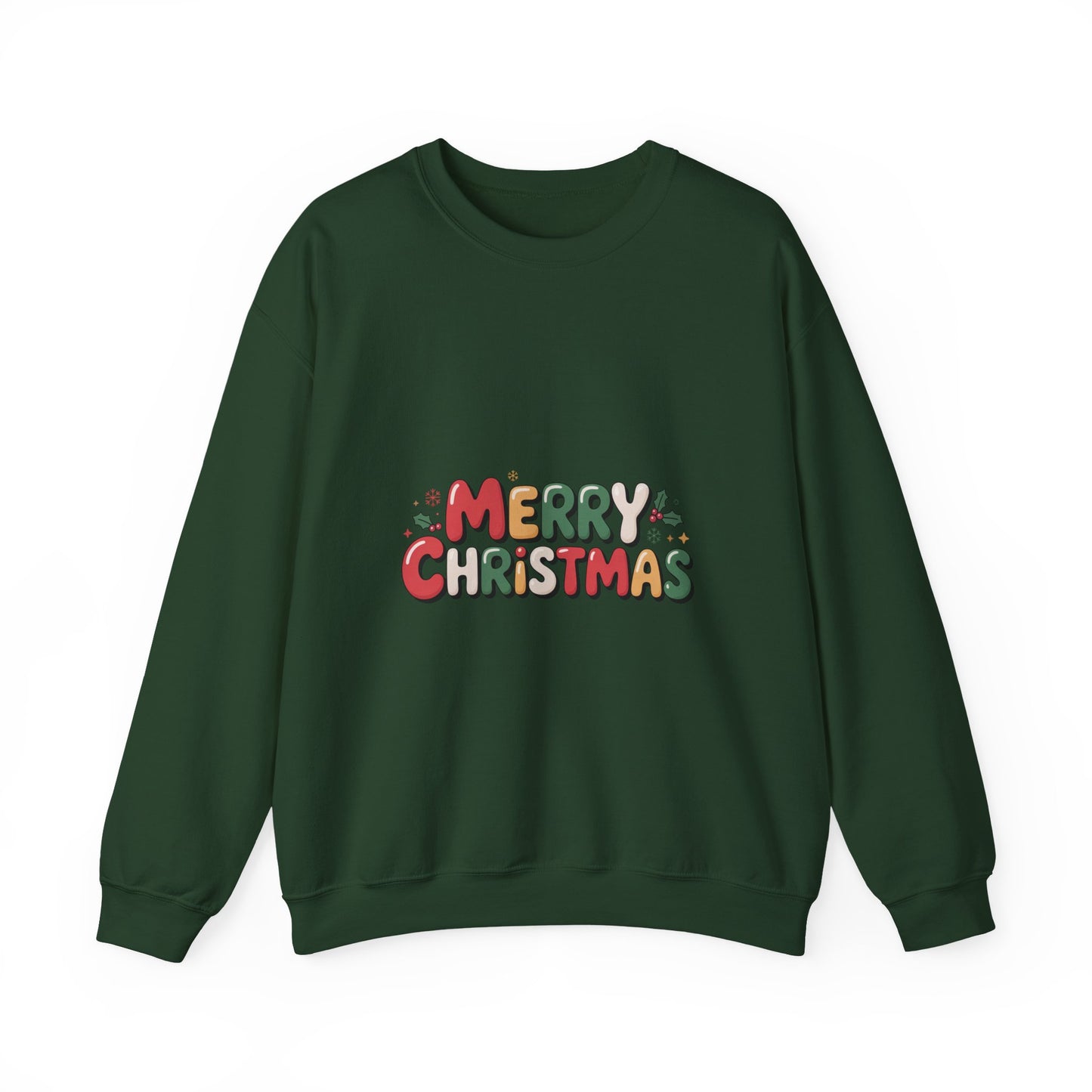 Christmas Crewneck Sweatshirt — Festive "Merry Christmas" Holiday Pullover