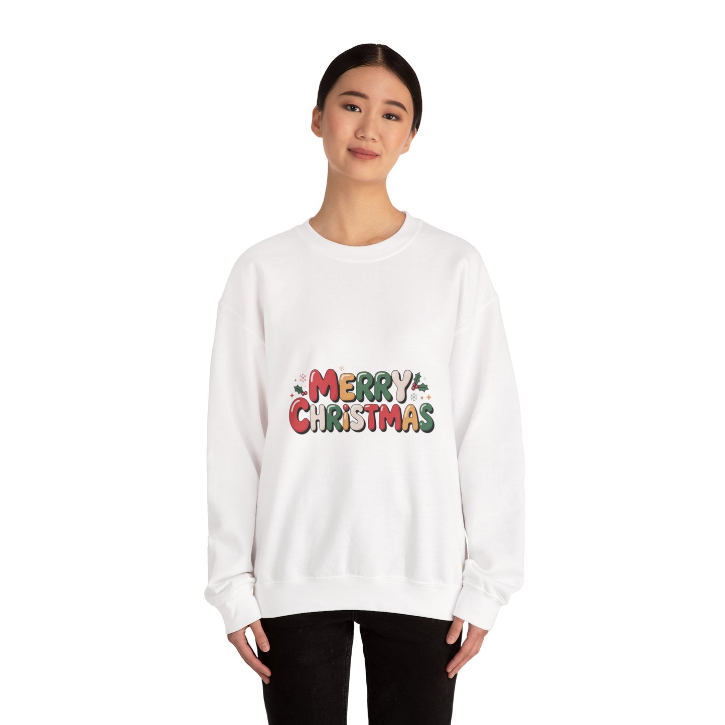 Christmas Crewneck Sweatshirt — Festive "Merry Christmas" Holiday Pullover