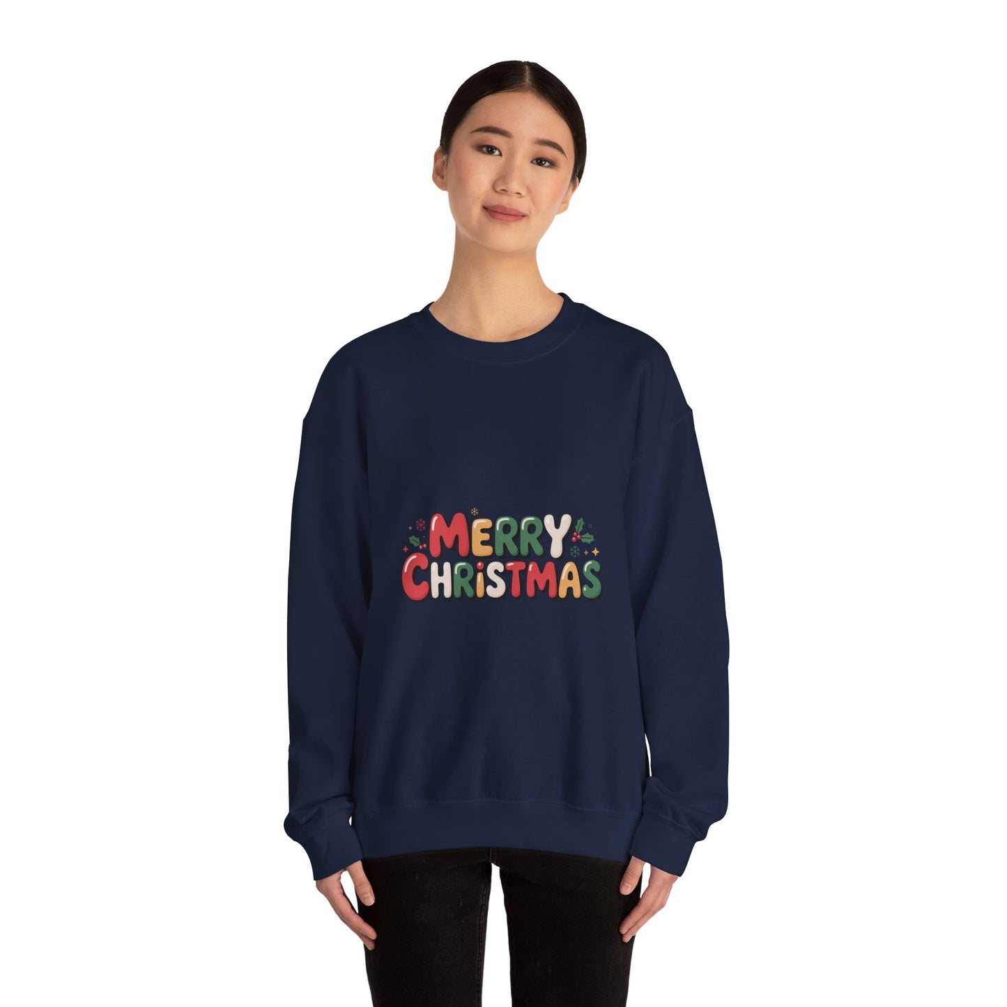 Christmas Crewneck Sweatshirt — Festive "Merry Christmas" Holiday Pullover