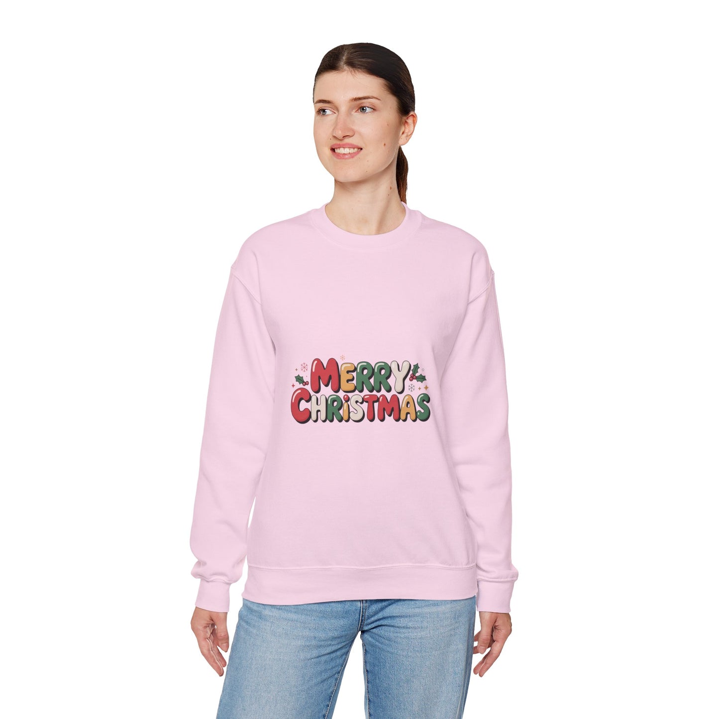 Christmas Crewneck Sweatshirt — Festive "Merry Christmas" Holiday Pullover