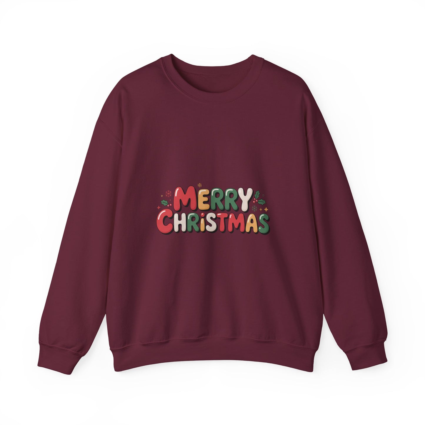 Christmas Crewneck Sweatshirt — Festive "Merry Christmas" Holiday Pullover