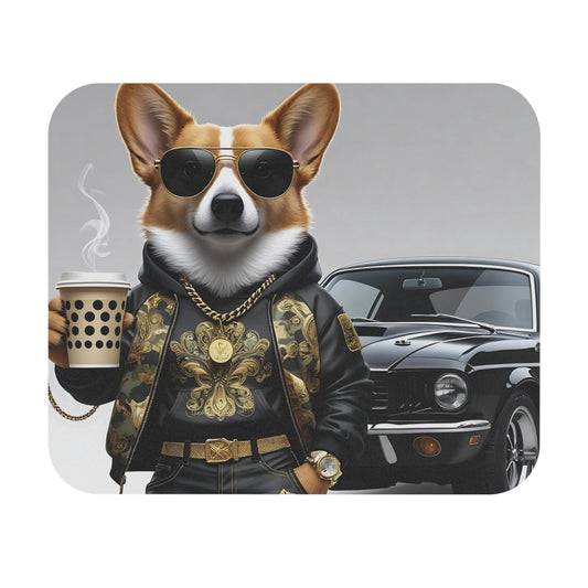 Cool Corgi Mouse Pad, Dog Lover Gift, Desk Accessories, Unique Mousepad, Fun Office Decor, Pet Themed Gifts